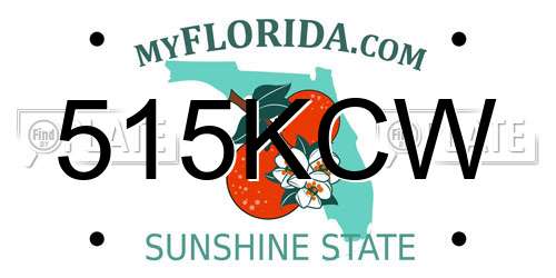 515KCW Florida License Plate