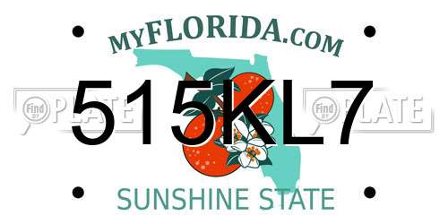 515KL7 Florida License Plate