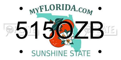 515OZB Florida License Plate