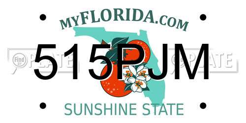 515PJM Florida License Plate