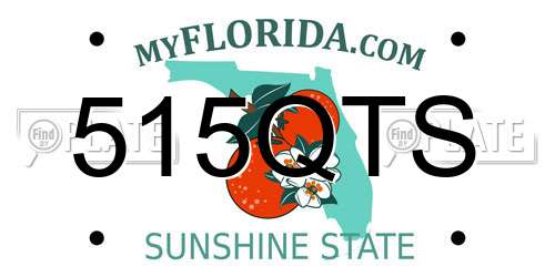 515QTS Florida License Plate