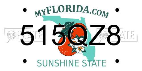 515QZ8 Florida License Plate