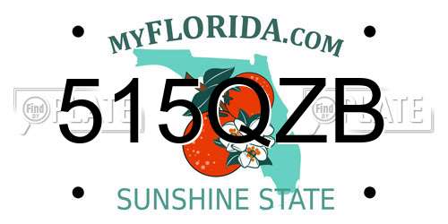 515QZB Florida License Plate