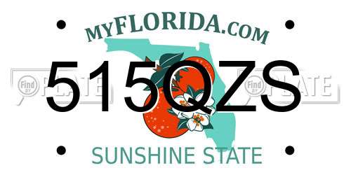515QZS Florida License Plate