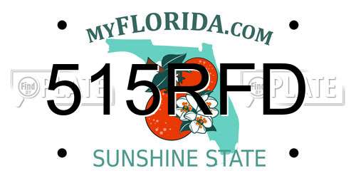 515RFD Florida License Plate