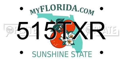 515TXR Florida License Plate