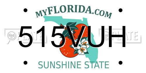 515VUH Florida License Plate