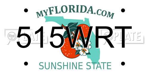 515WRT Florida License Plate