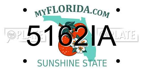 5162IA Florida License Plate