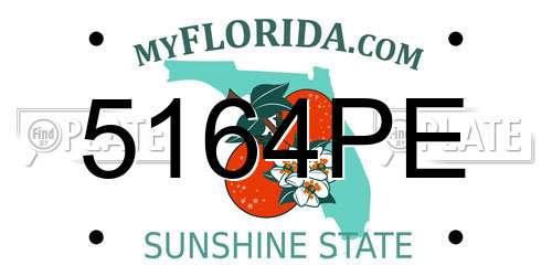 5164PE Florida License Plate