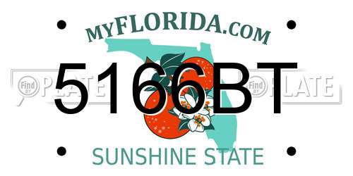 5166BT Florida License Plate
