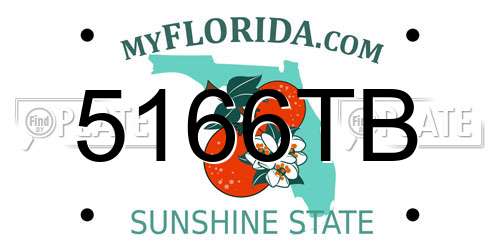 5166TB Florida License Plate