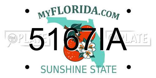 5167IA Florida License Plate