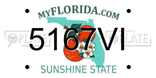 5167VI Florida License Plate