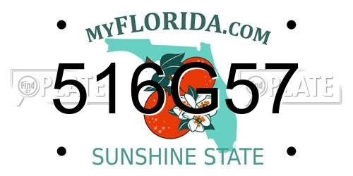 516G57 Florida License Plate