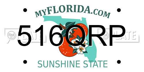 516QRP Florida License Plate