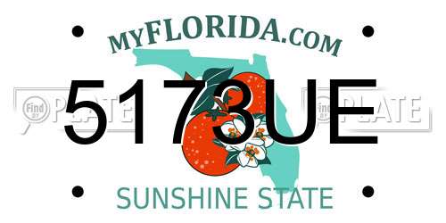 5173UE Florida License Plate