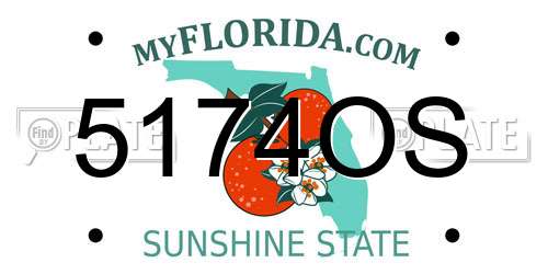 5174OS Florida License Plate