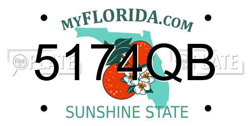 5174QB Florida License Plate