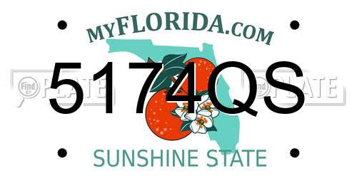 5174QS Florida License Plate