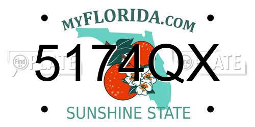 5174QX Florida License Plate