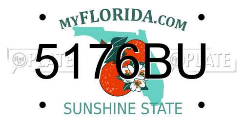5176BU Florida License Plate