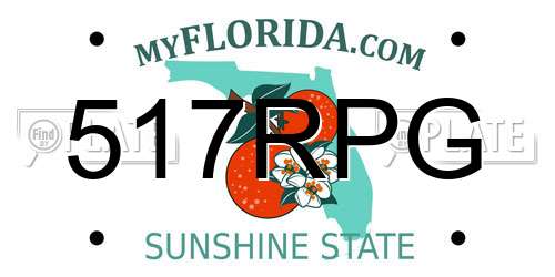 517RPG Florida License Plate