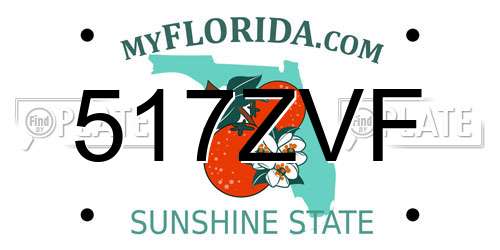 517ZVF Florida License Plate