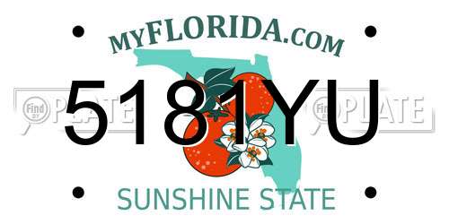 5181YU Florida License Plate