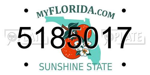 5185017 Florida License Plate