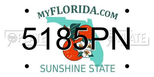 5185PN Florida License Plate