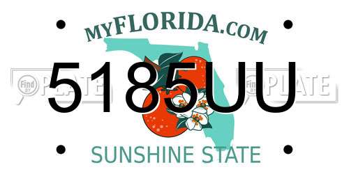 5185UU Florida License Plate