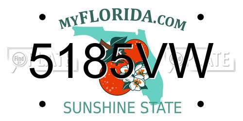 5185VW Florida License Plate