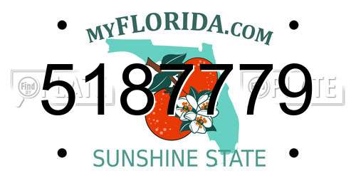 5187779 Florida License Plate