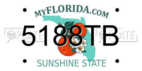 5188TB Florida License Plate