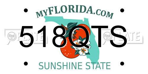 518QTS Florida License Plate