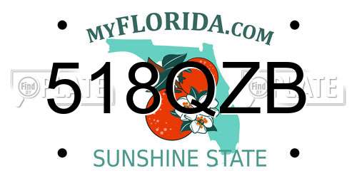 518QZB Florida License Plate