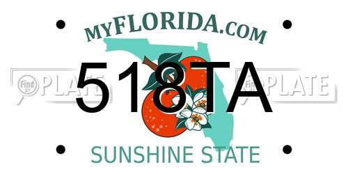 518TA Florida License Plate