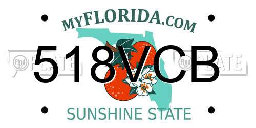 518VCB Florida License Plate