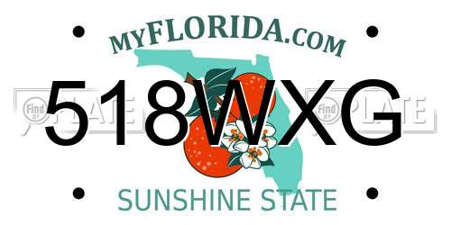518WXG Florida License Plate