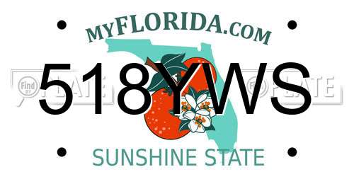 518YWS Florida License Plate