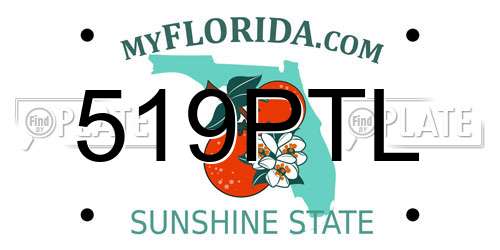 519PTL Florida License Plate