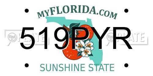 519PYR Florida License Plate