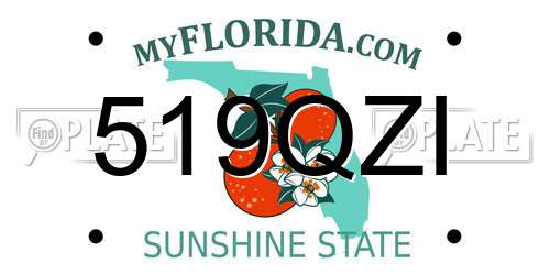 519QZI Florida License Plate