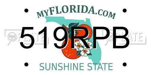 519RPB Florida License Plate