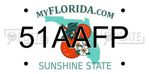 51AAFP Florida License Plate
