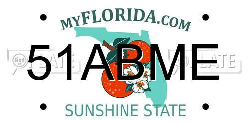 51ABME Florida License Plate