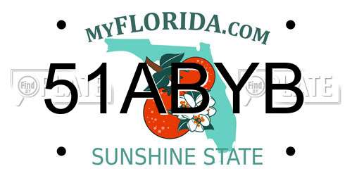 51ABYB Florida License Plate