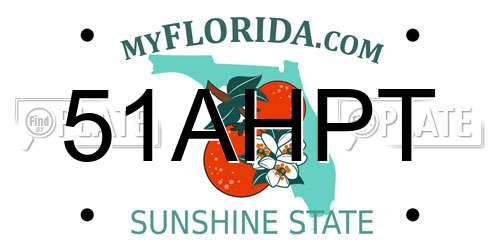 51AHPT Florida License Plate