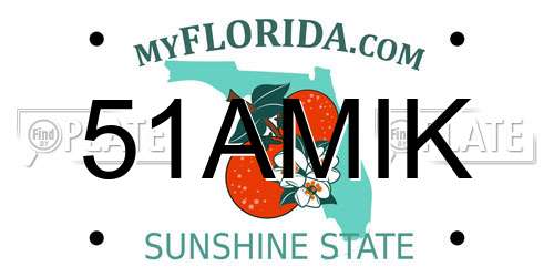 51AMIK Florida License Plate